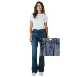 St John Sport Womens Dark Wash Bootcut Denim Jeans Size 14 Made in USA R828651